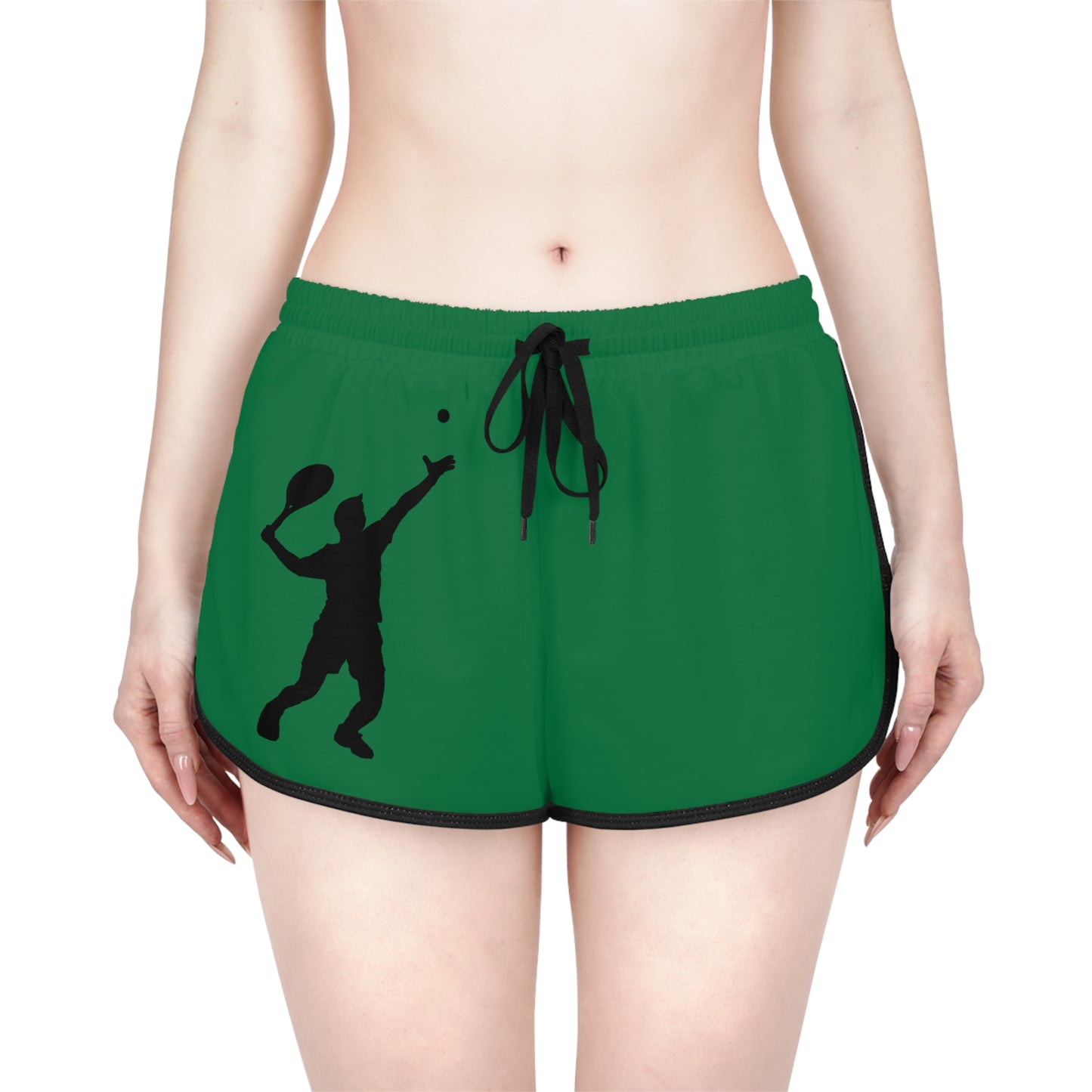 Women's Relaxed Shorts: Tennis Dark Green