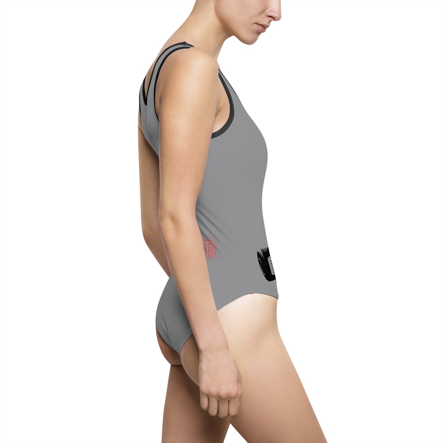 Women's Classic One-Piece Swimsuit: Racing Grey