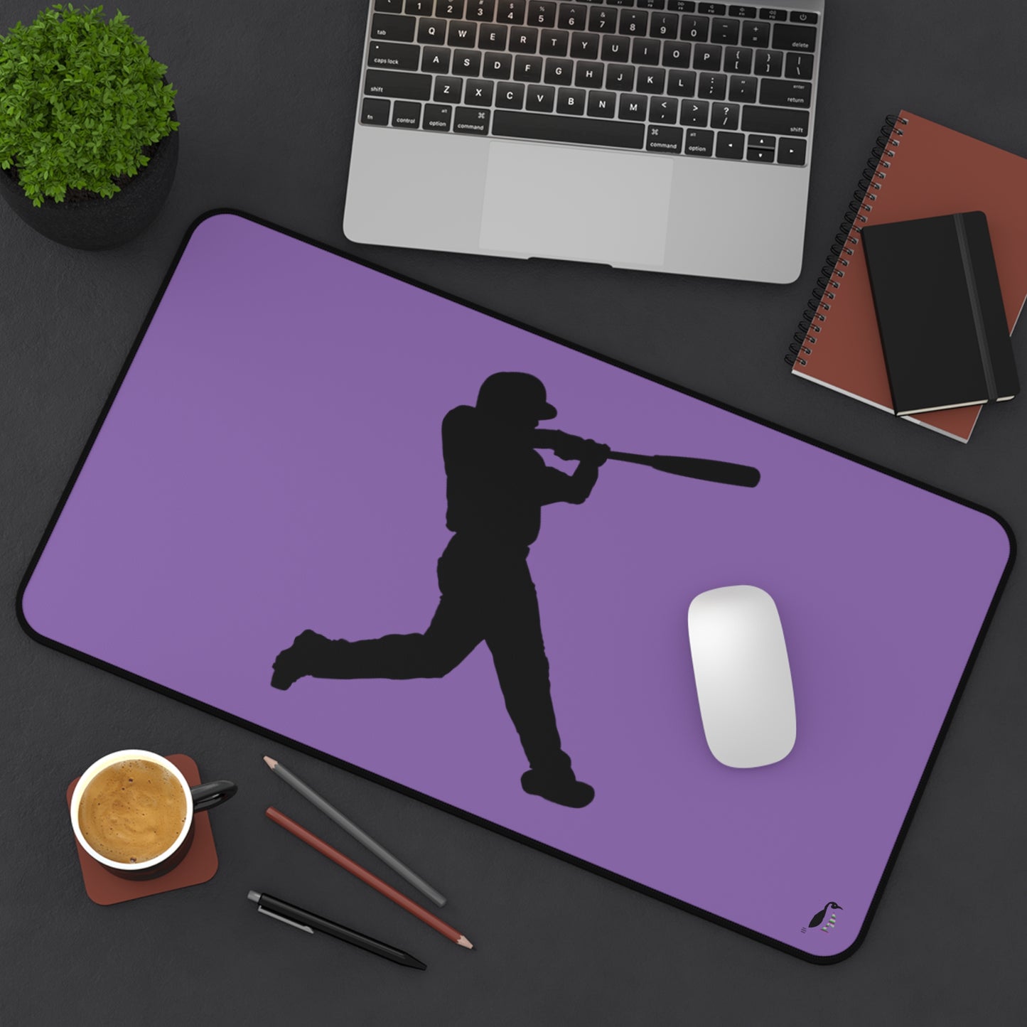 Desk Mat: Baseball Lite Purple