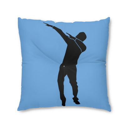 Tufted Floor Pillow, Square: Dance Lite Blue