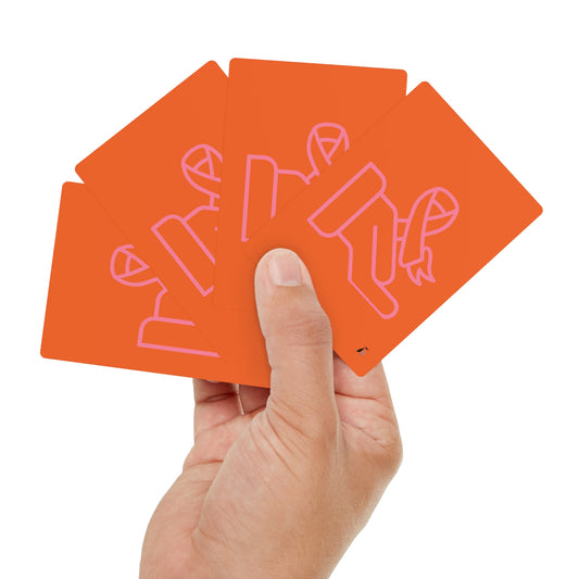 Poker Cards: Fight Cancer Orange