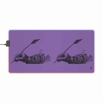 LED Gaming Mouse Pad: Writing Lite Purple