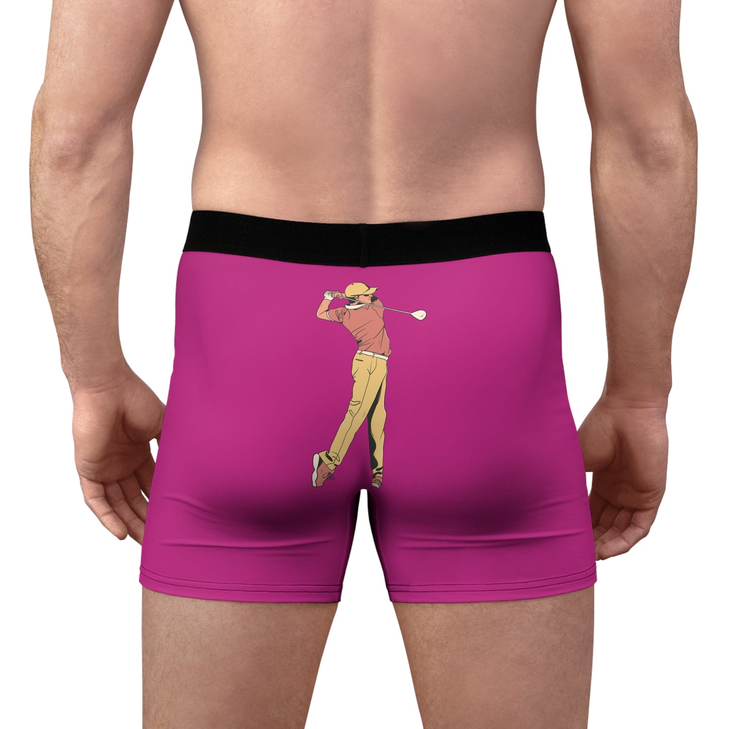 Men's Boxer Briefs: Golf Pink