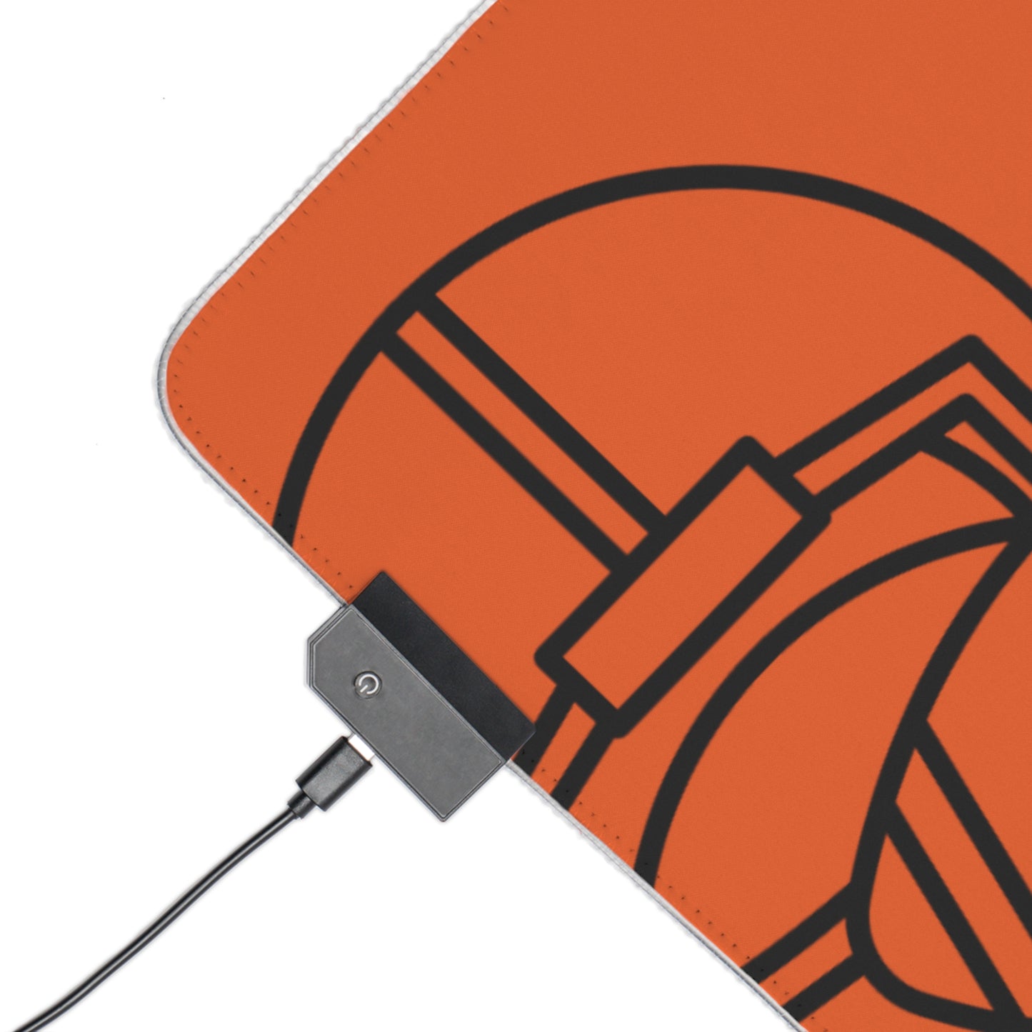 LED Gaming Mouse Pad: Football Orange