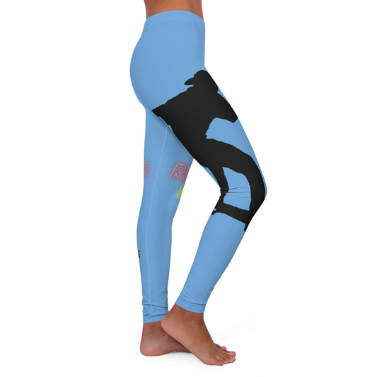 Women's Spandex Leggings: Skateboarding Lite Blue