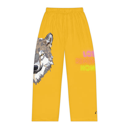 Women's Pajama Pants: Wolves Yellow