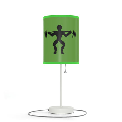 Lamp on a Stand, US|CA plug: Weightlifting Green