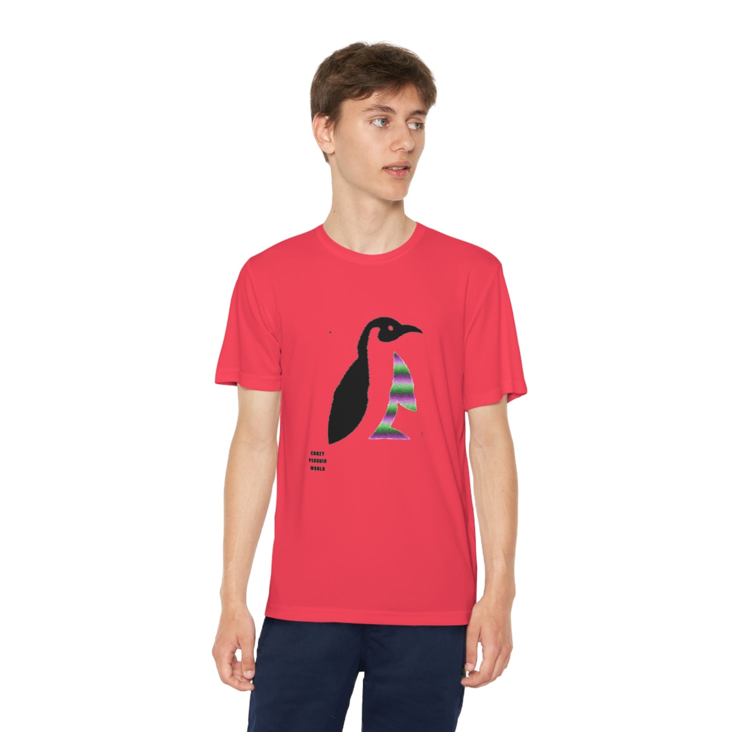 Youth Competitor Tee #2: Crazy Penguin World Logo 