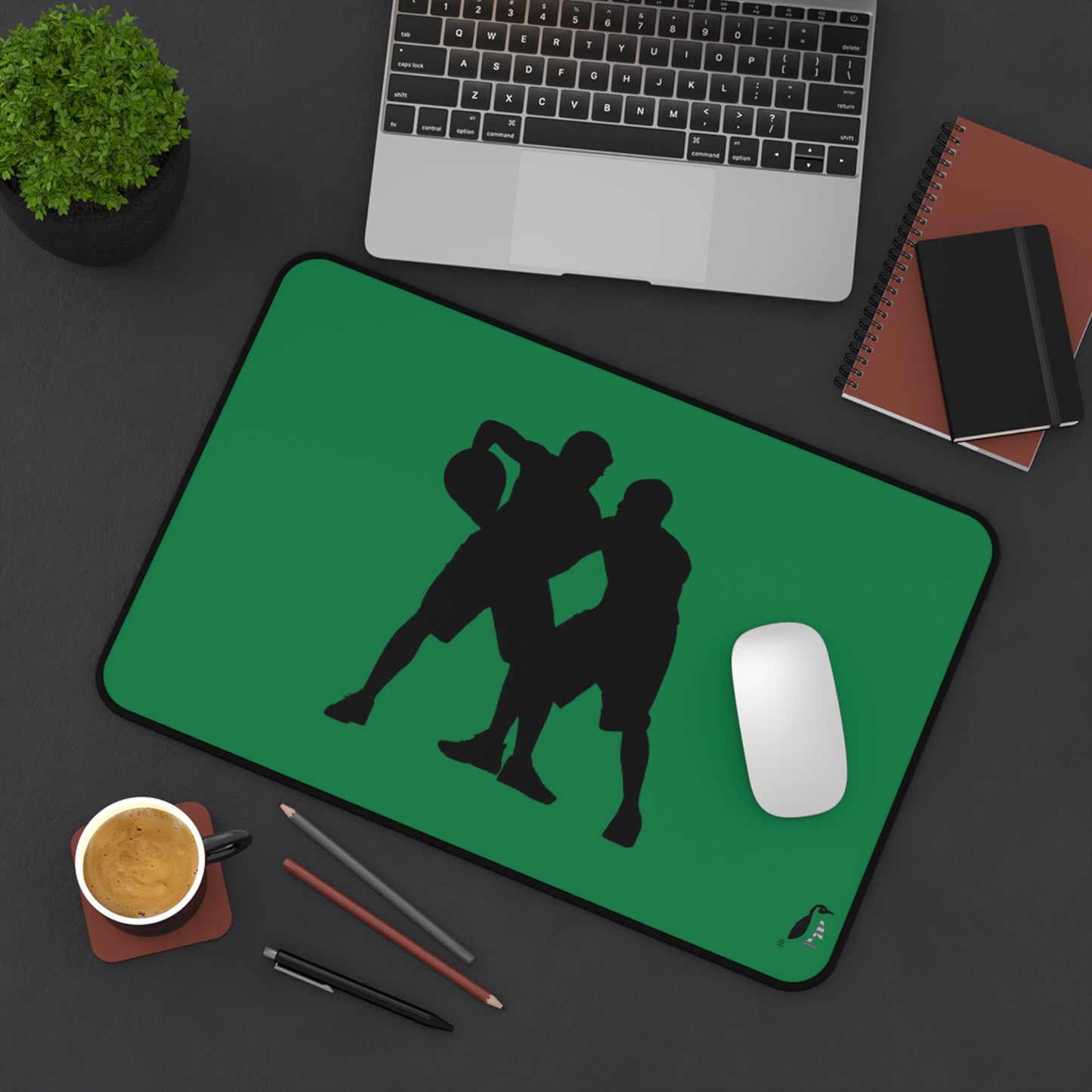 Desk Mat: Basketball Dark Green