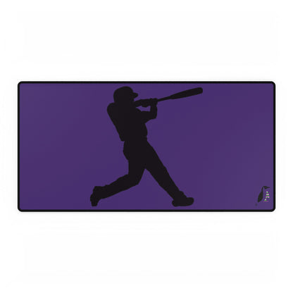 Desk Mats: Baseball Purple