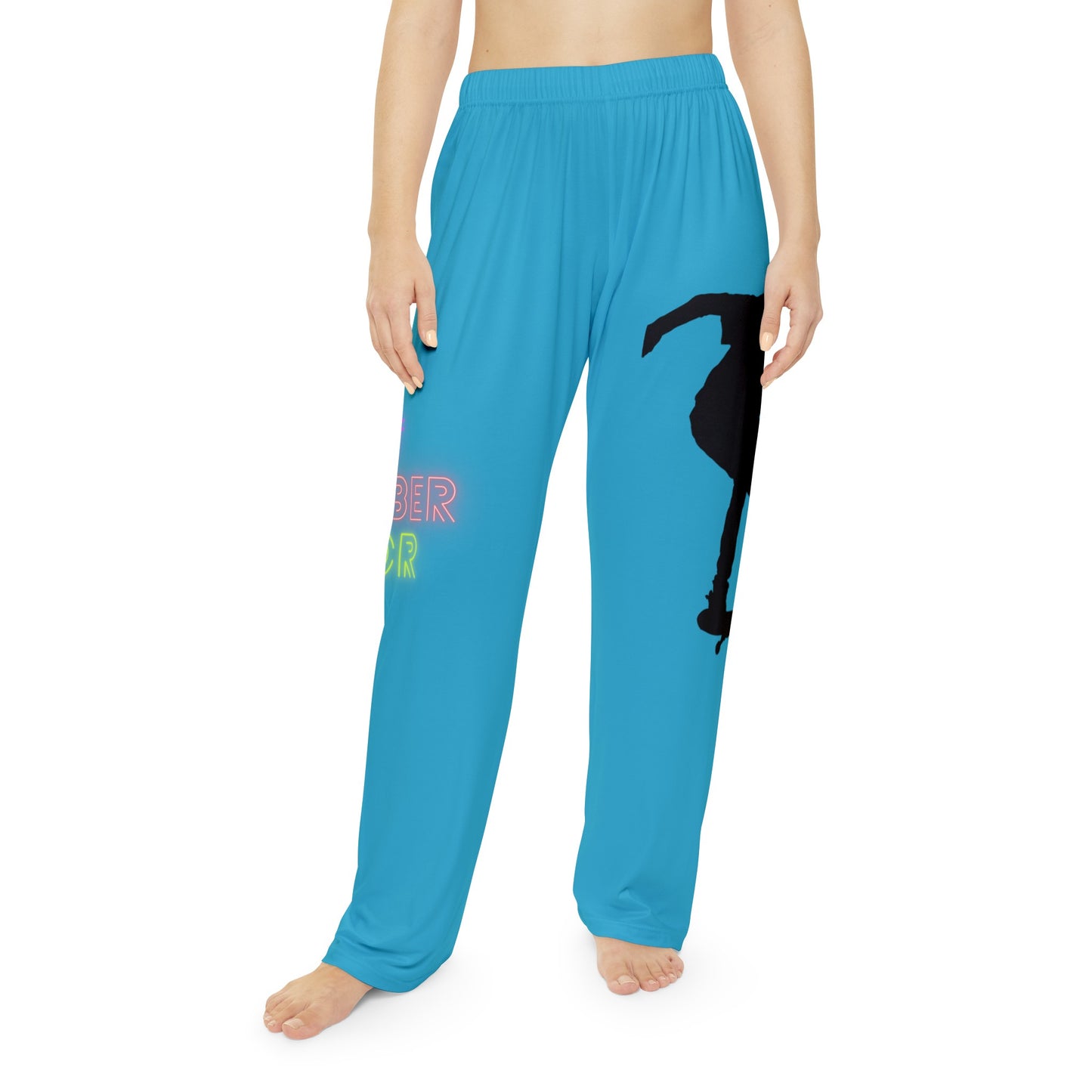 Women's Pajama Pants: Skateboarding Turquoise