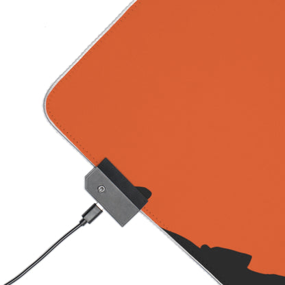 LED Gaming Mouse Pad: Soccer Orange