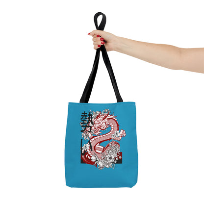 Tote Bag: Dragons Turquoise