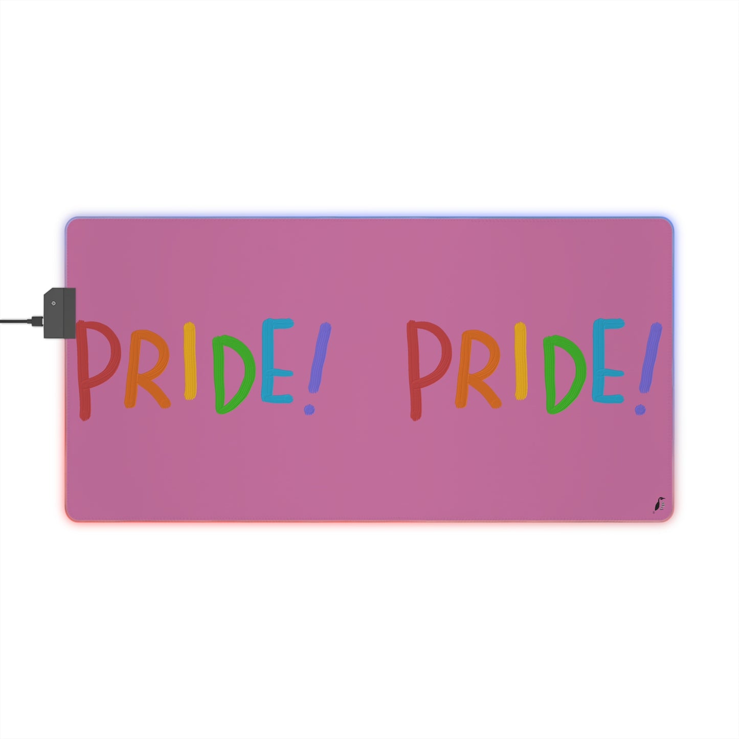 LED Gaming Mouse Pad: LGBTQ Pride Lite Pink