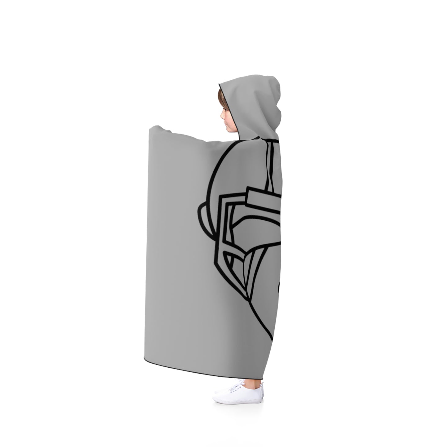 Hooded Blanket: Football Lite Grey