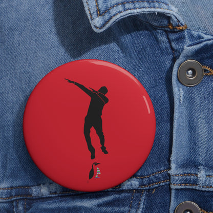 Custom Pin Buttons Dance Dark Red