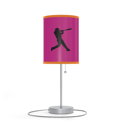 Lamp on a Stand, US|CA plug: Baseball Pink