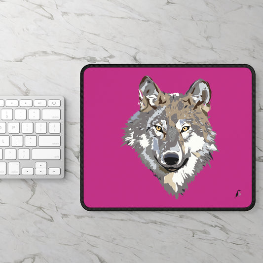 Gaming Mouse Pad: Wolves Pink