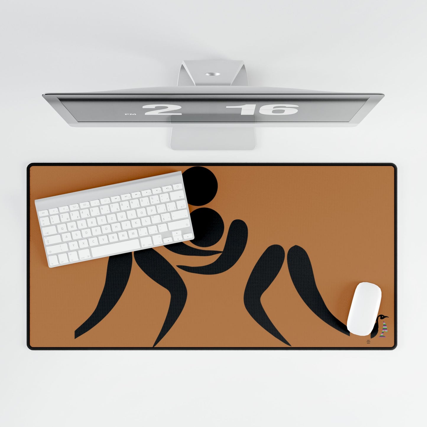 Desk Mats: Wrestling Lite Brown