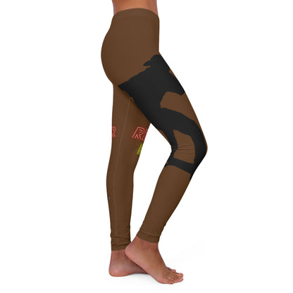 Women's Spandex Leggings: Skateboarding Brown