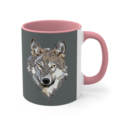 Accent Coffee Mug, 11oz: Wolves Dark Grey