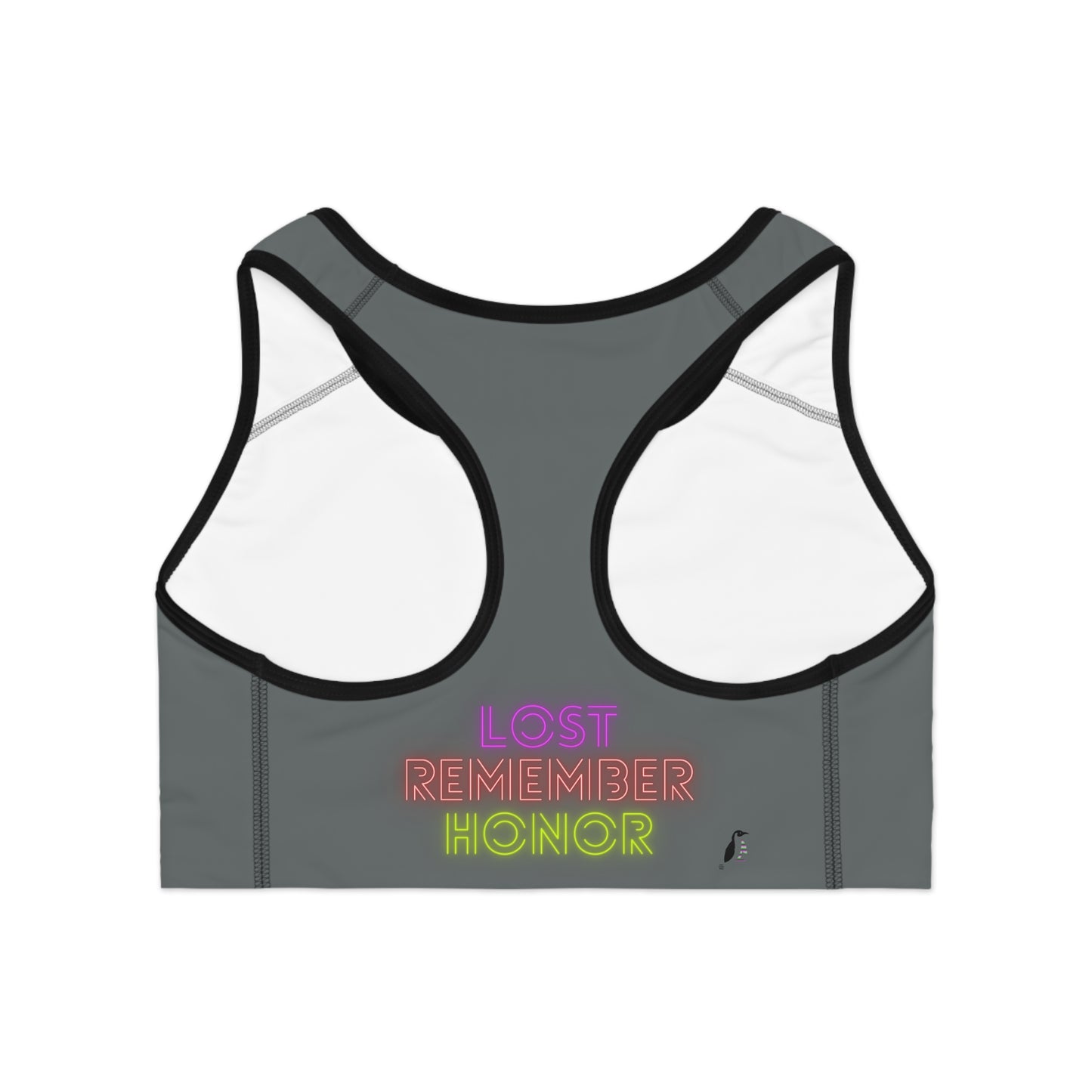 Sports Bra: Music Dark Grey