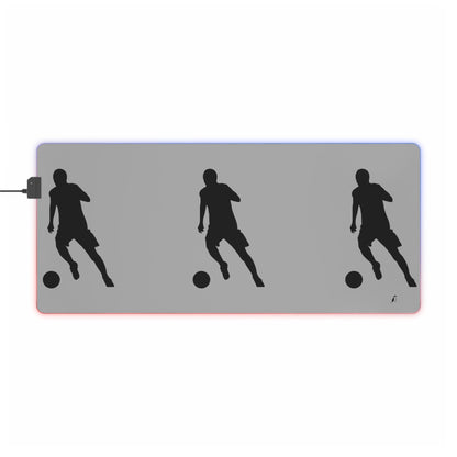 LED Gaming Mouse Pad: Soccer Lite Grey