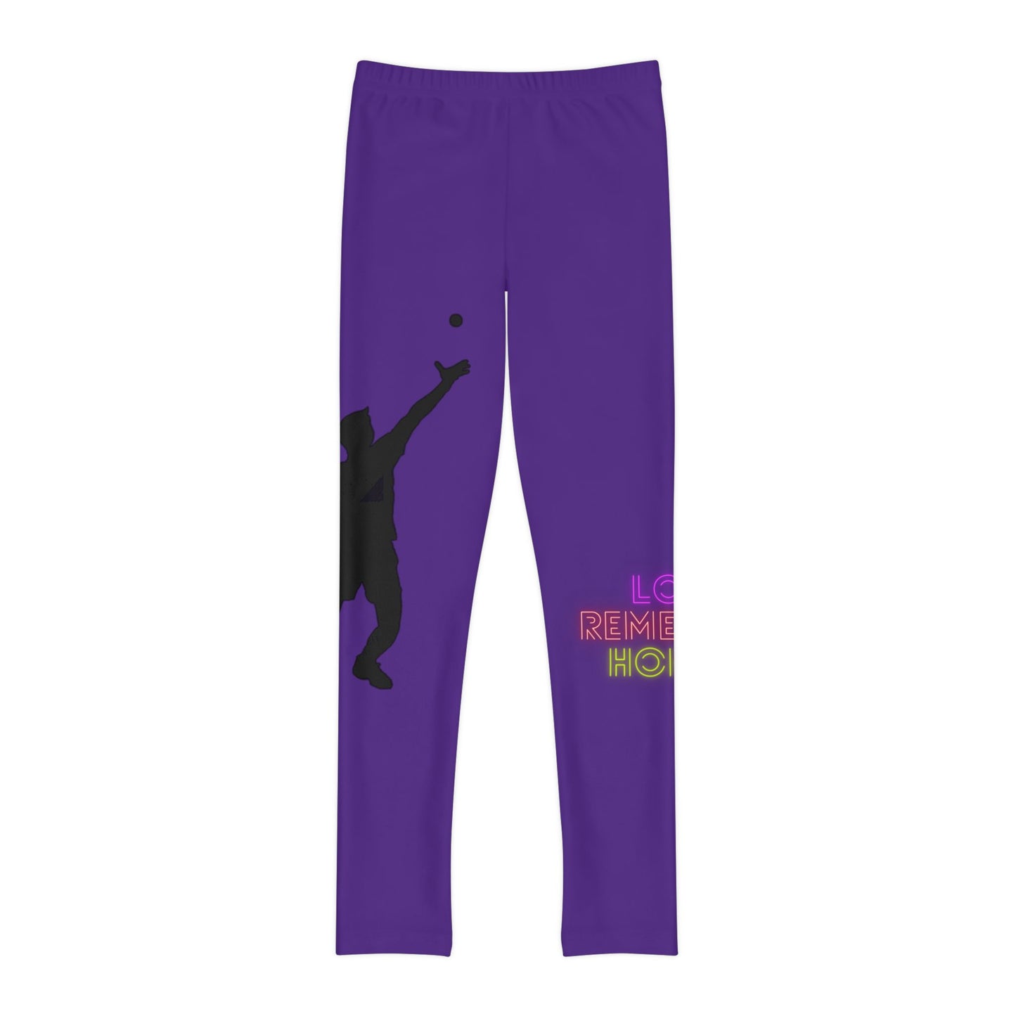 Youth Full-Length Leggings: Tennis Purple