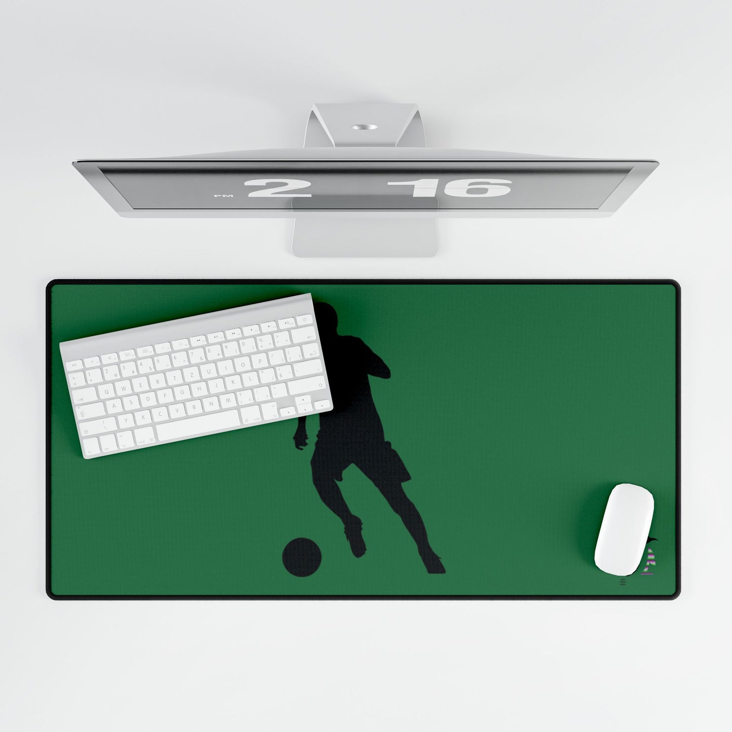 Desk Mats: Soccer Dark Green