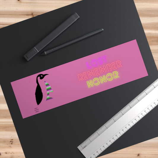 Bumper Stickers: Crazy Penguin World Logo Lite Pink