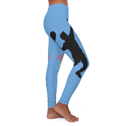 Women's Spandex Leggings: Tennis Lite Blue