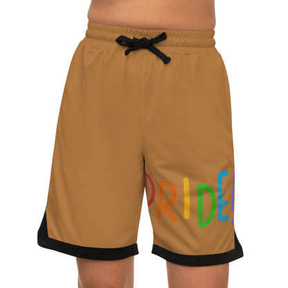 Basketball Rib Shorts: LGBTQ Pride Lite Brown