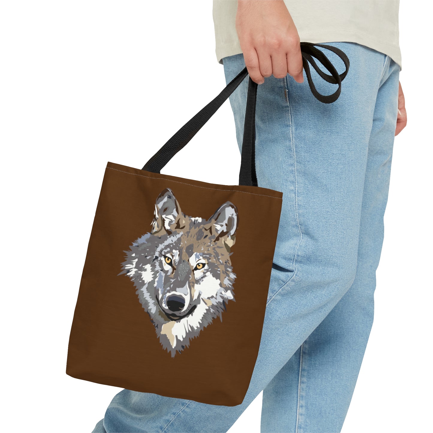 Tote Bag: Wolves Brown