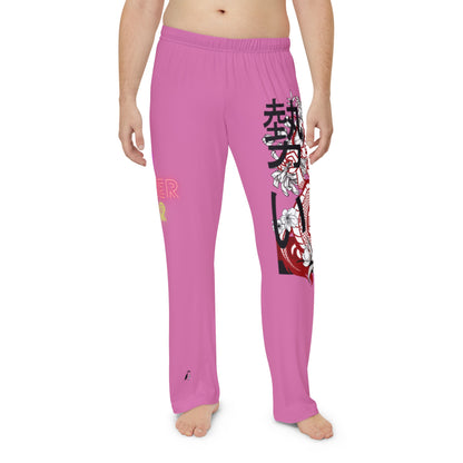 Men's Pajama Pants: Dragons Lite Pink