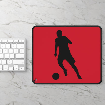 Gaming Mouse Pad: Soccer Dark Red