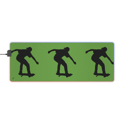 LED Gaming Mouse Pad: Skateboarding Green