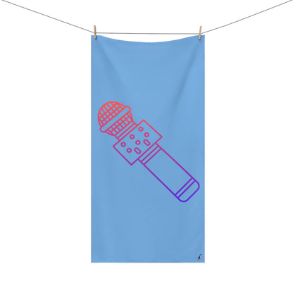 Mink-Cotton Towel: Music Lite Blue