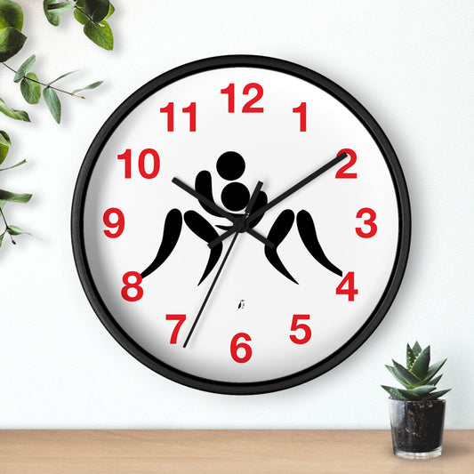 Wall clock: Wrestling Red