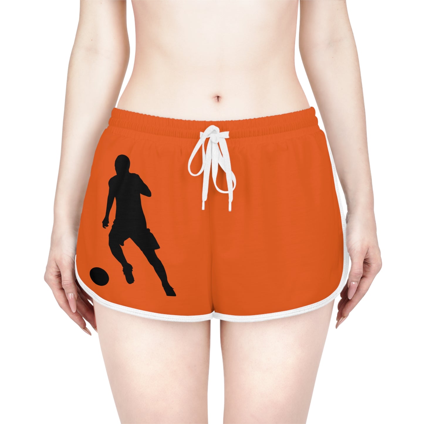 Women's Relaxed Shorts: Soccer Orange