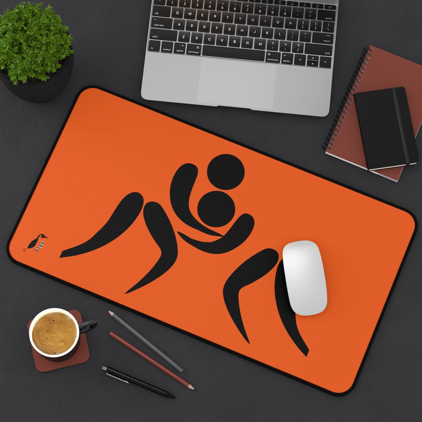 Desk Mat: Wrestling Orange