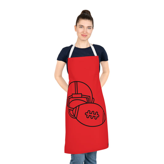 Adult Apron: Football Red