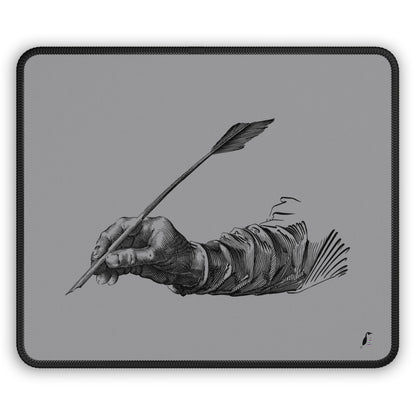 Gaming Mouse Pad: Writing Grey