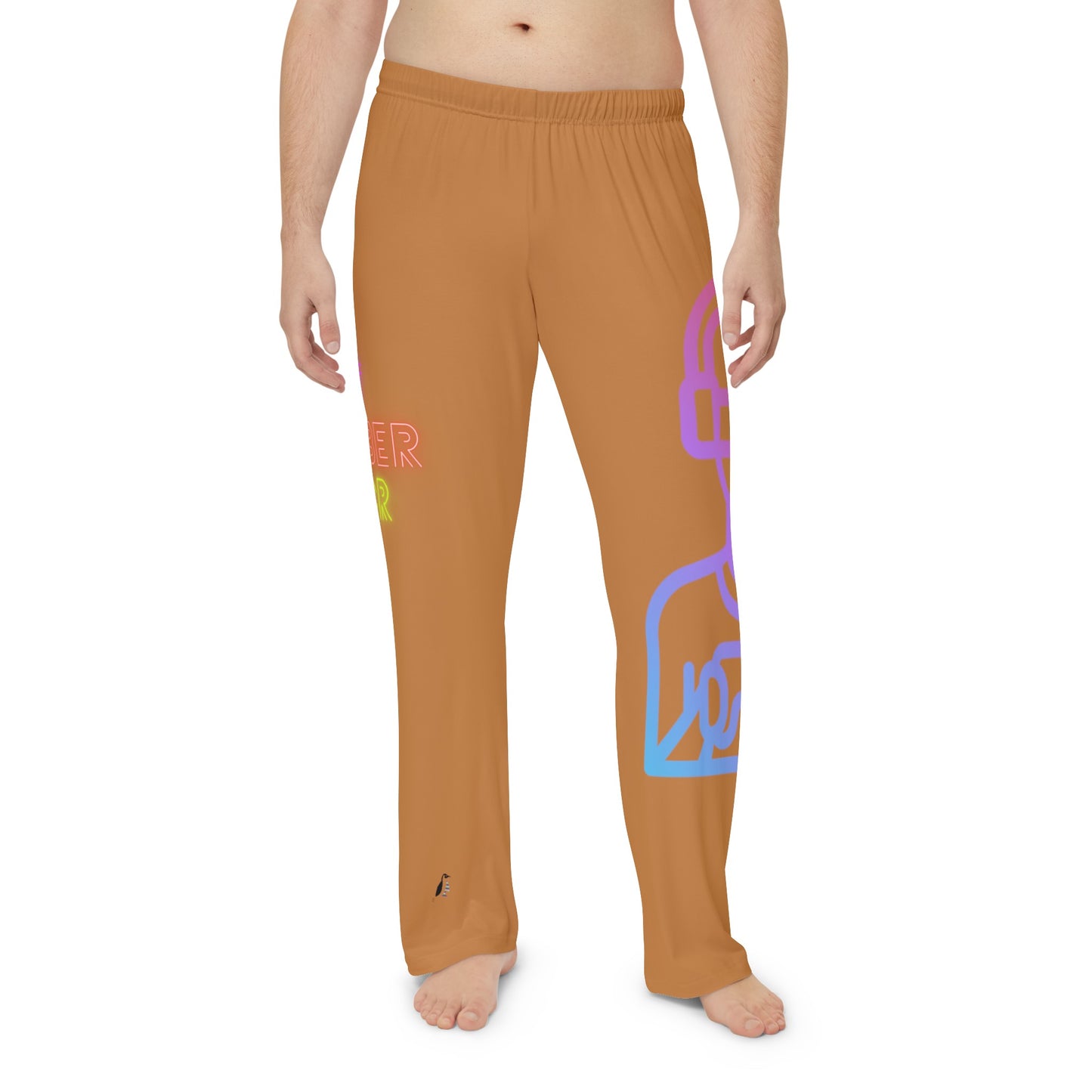 Men's Pajama Pants: Gaming Lite Brown