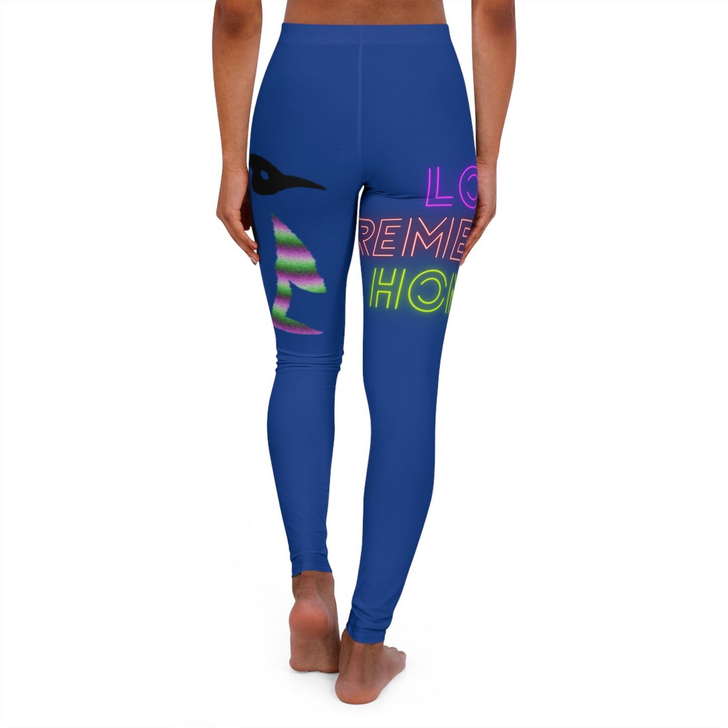 Women's Spandex Leggings: Lost Remember Honor Dark Blue