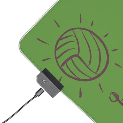 LED Gaming Mouse Pad: Volleyball Green