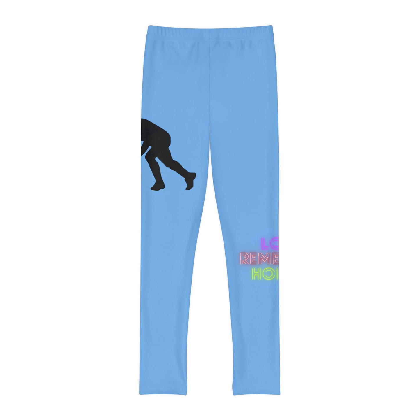 Youth Full-Length Leggings: Hockey Lite Blue