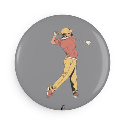Button Magnet, Round (1 & 10 pcs): Golf Grey