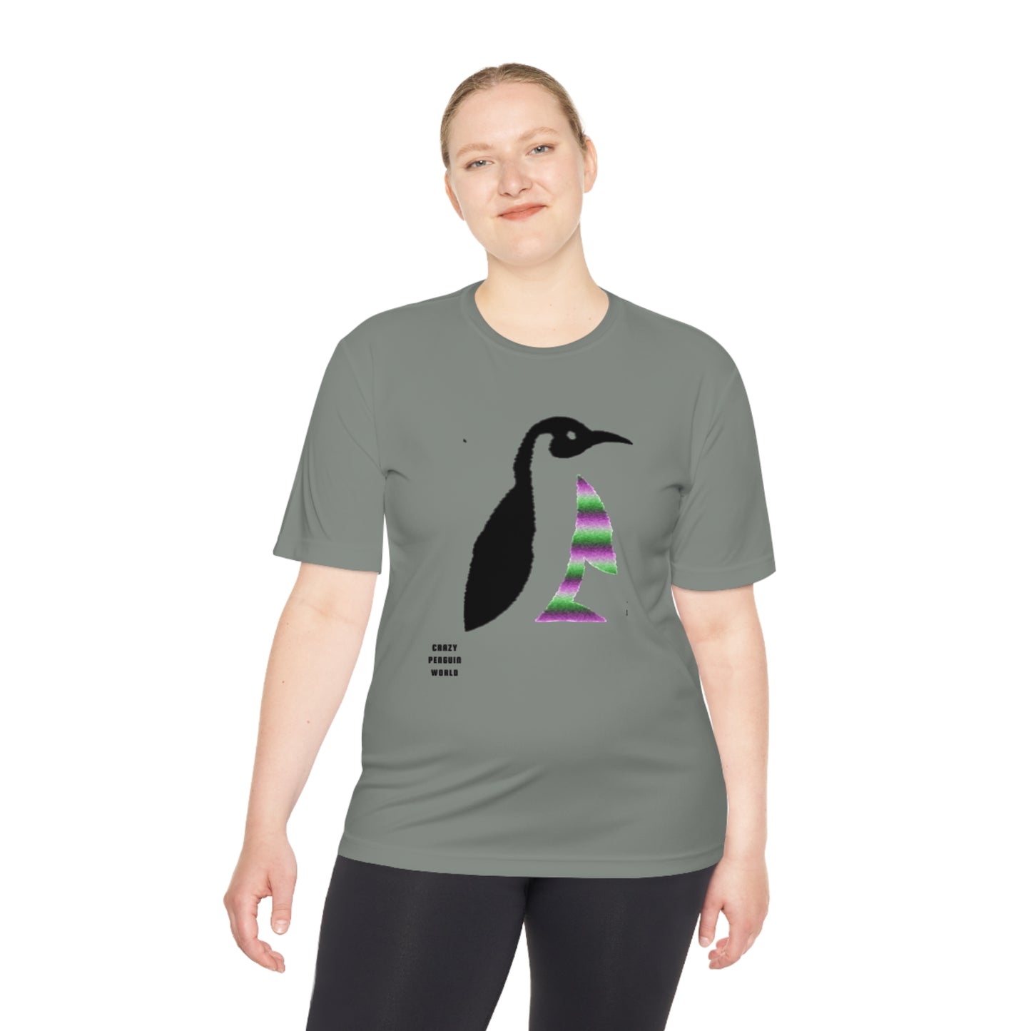 Moisture Wicking Tee: Crazy Penguin World Logo #2