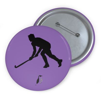 Custom Pin Buttons Hockey Lite Purple