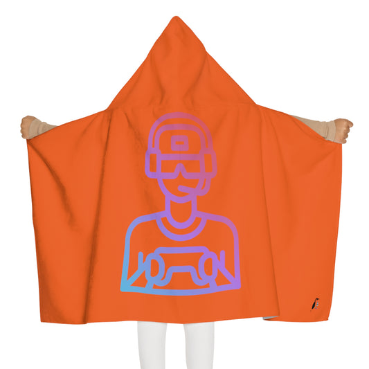 Youth Hooded Towel: Gaming Orange